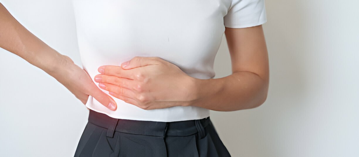 Stomach with back Pain